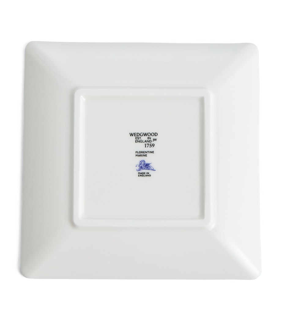 Wedgwood Florentine Marine square tray 14cm fine bone china - British product