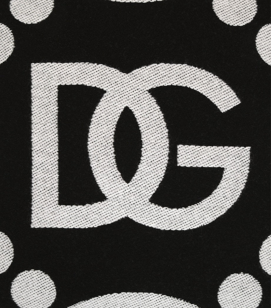 Dolce&Gabbana Casa wool-silk-cashmere logo cushion 50cm x 50cm - British product