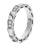 Bvlgari Serpenti Viper 18k white gold diamond ring, UK version