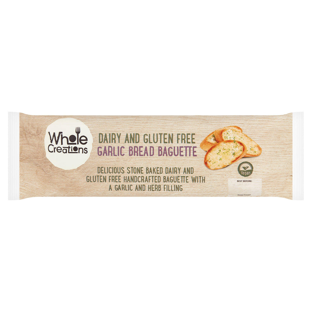 Wholecreations Dairy & Gluten Free Garlic Bread Baguette 190g