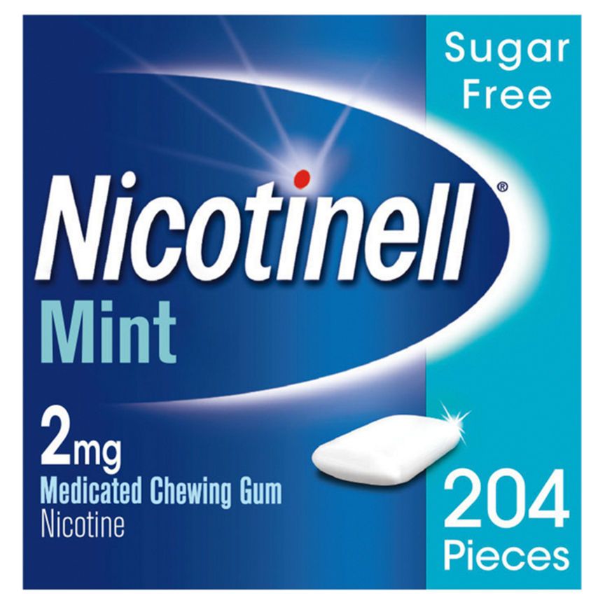 Nicotinell 2mg Nicotine Gum Pieces Mint Sugar-Free GOODS ASDA   