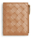 Bottega Veneta small leather Intrecciato bifold wallet, imported from the UK