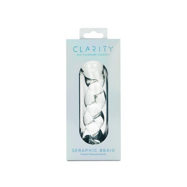 Clarity Seraphic Braid glass dildo 145mm - British product