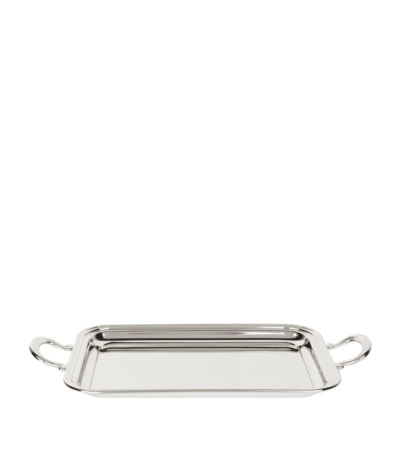 Greggio silver-plated Georgian tray with handles 33.5cm x 20.5cm, UK version
