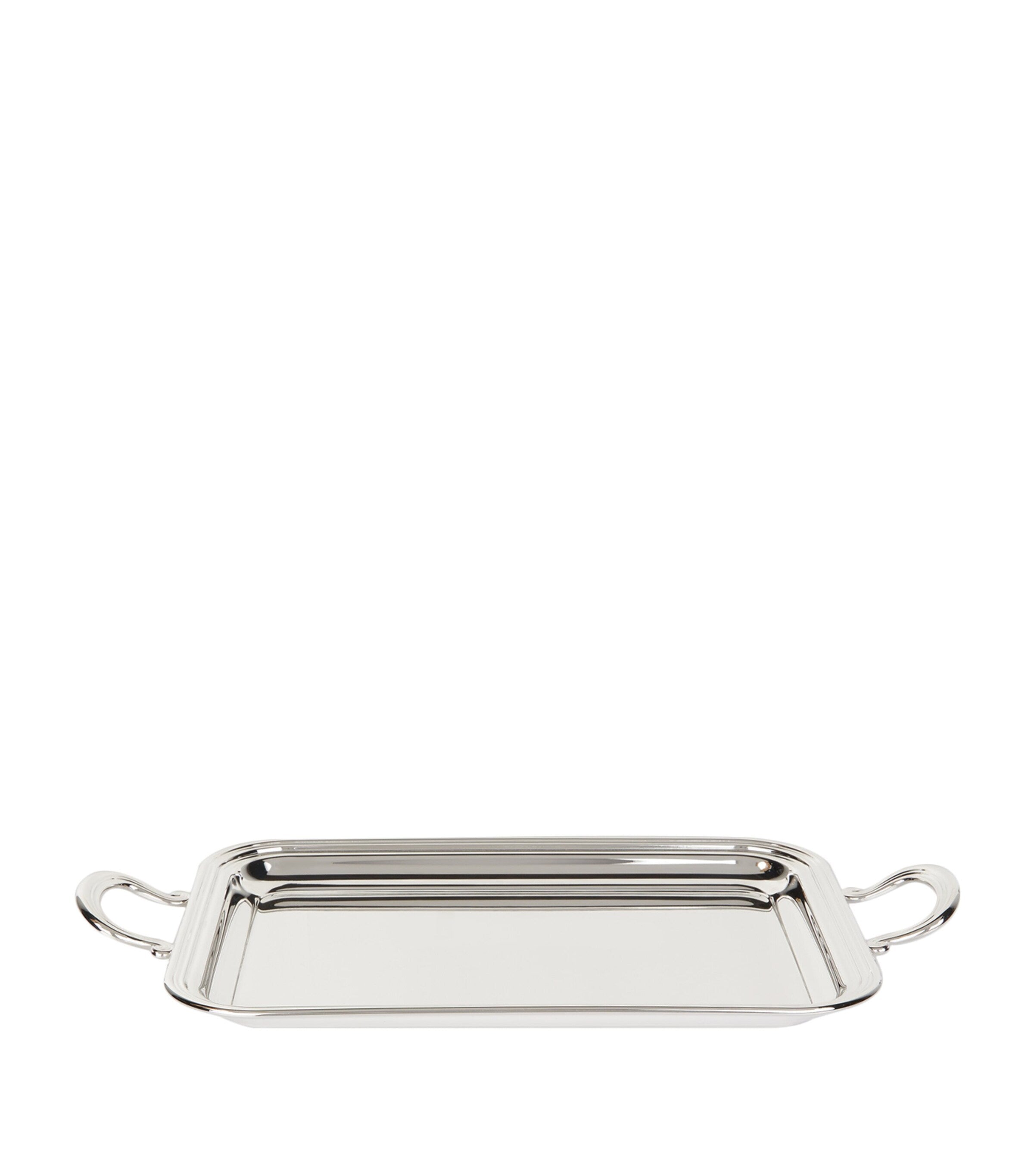 Greggio silver-plated Georgian tray with handles 33.5cm x 20.5cm, UK version