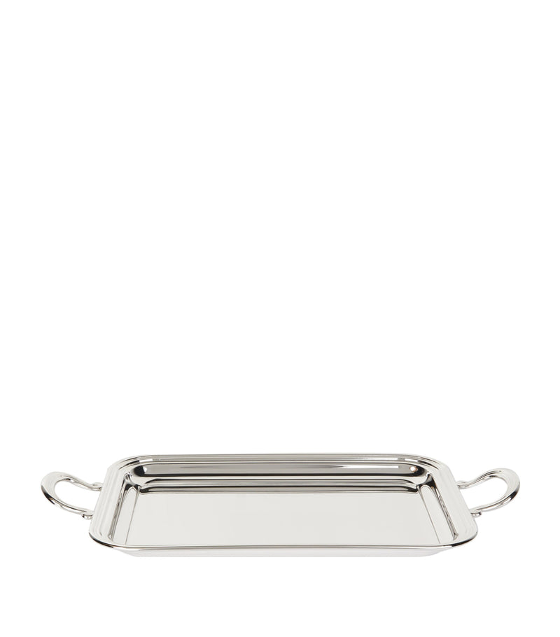 Greggio silver-plated Georgian tray with handles 33.5cm x 20.5cm, UK version
