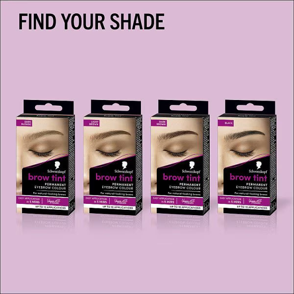 Schwarzkopf Permanent Brow Tint Black kit for natural looks (British brand)
