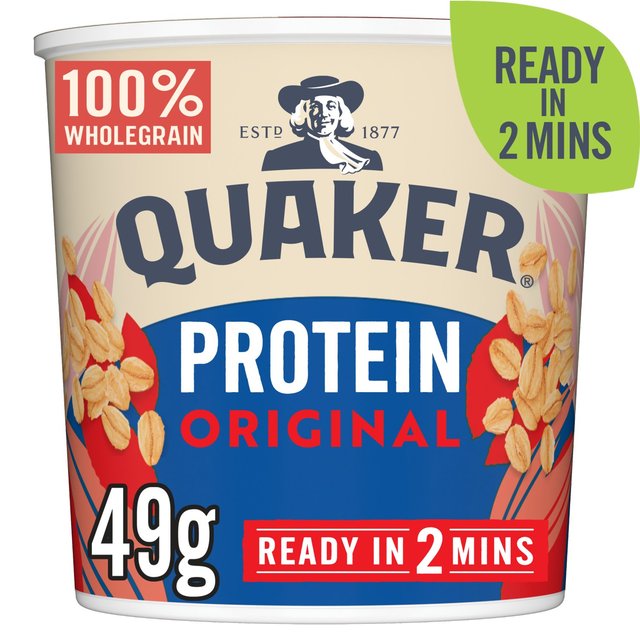 Quaker Oat So Simple Protein Porridge Cereal Pot Original    49g Cereals M&S   