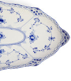 Royal Copenhagen Blue Fluted Half Lace oval dish 24.5cm, imported from the UK