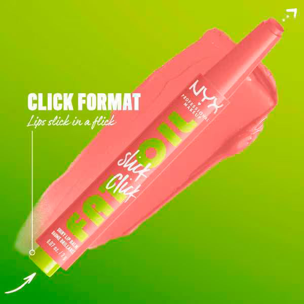 NYX Fat Oil Slick Click Lip Balm, imported from the UK