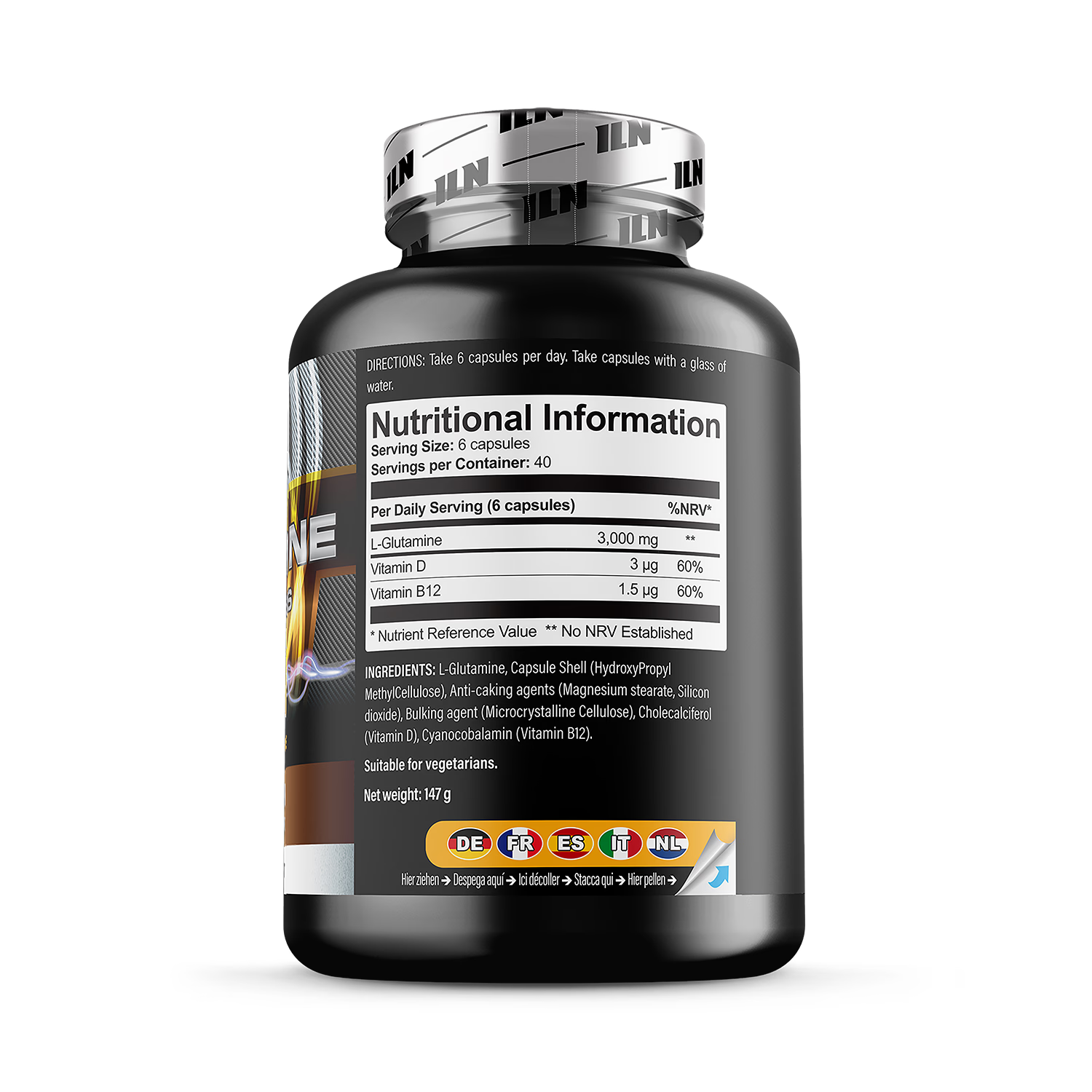 L Glutamine 3000mg capsules 240 count (British brand)