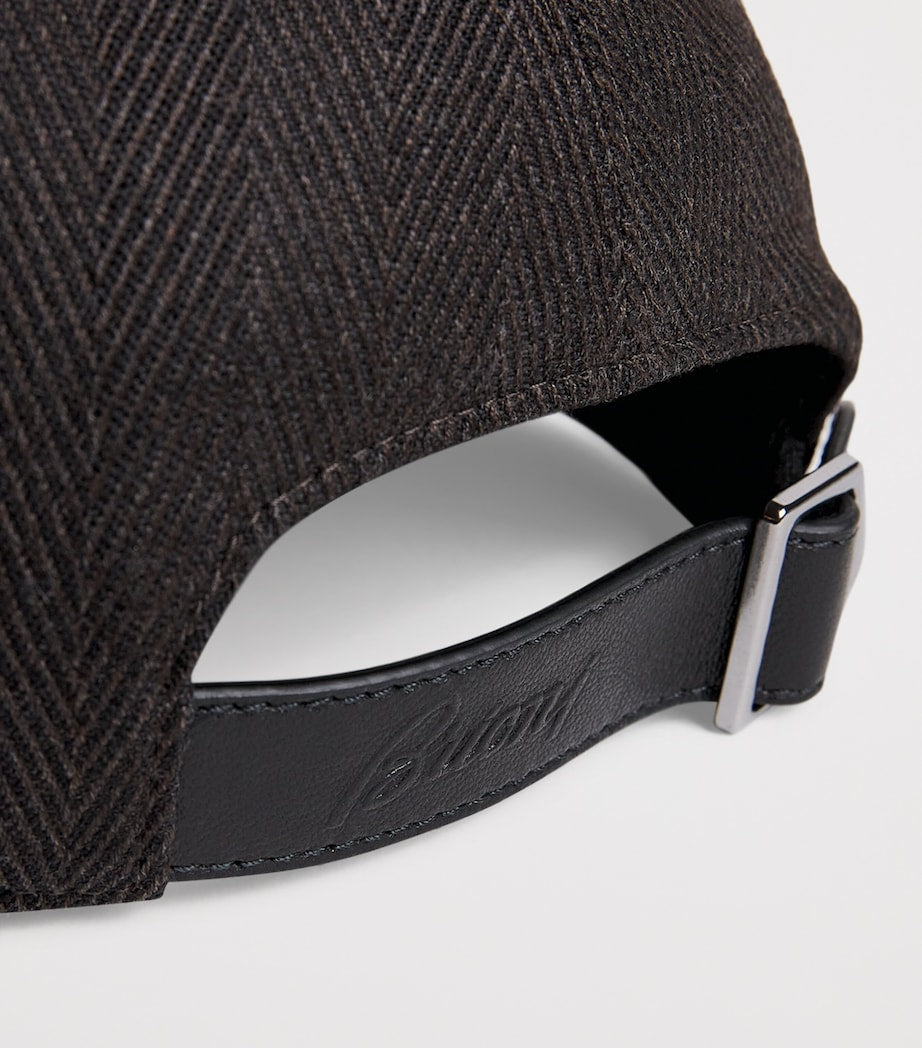 Brioni alpaca herringbone baseball cap - British product