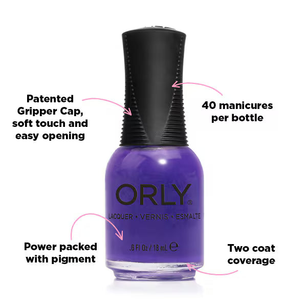 Orly All Eyes On Her neon violet purple nail polish 18ml - British product