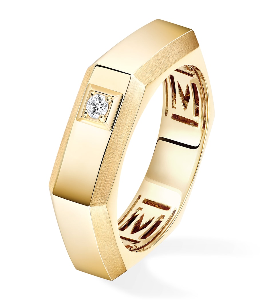 Messika Moderniste yellow gold diamond medium ring (British brand)