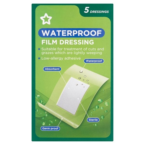 Superdrug Enhanced Waterproof Film Dressings X 5 GOODS Superdrug   