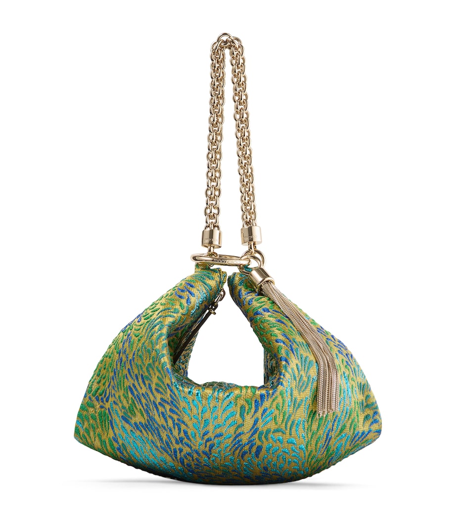 Jimmy Choo Callie metallic canvas clutch bag (British brand)