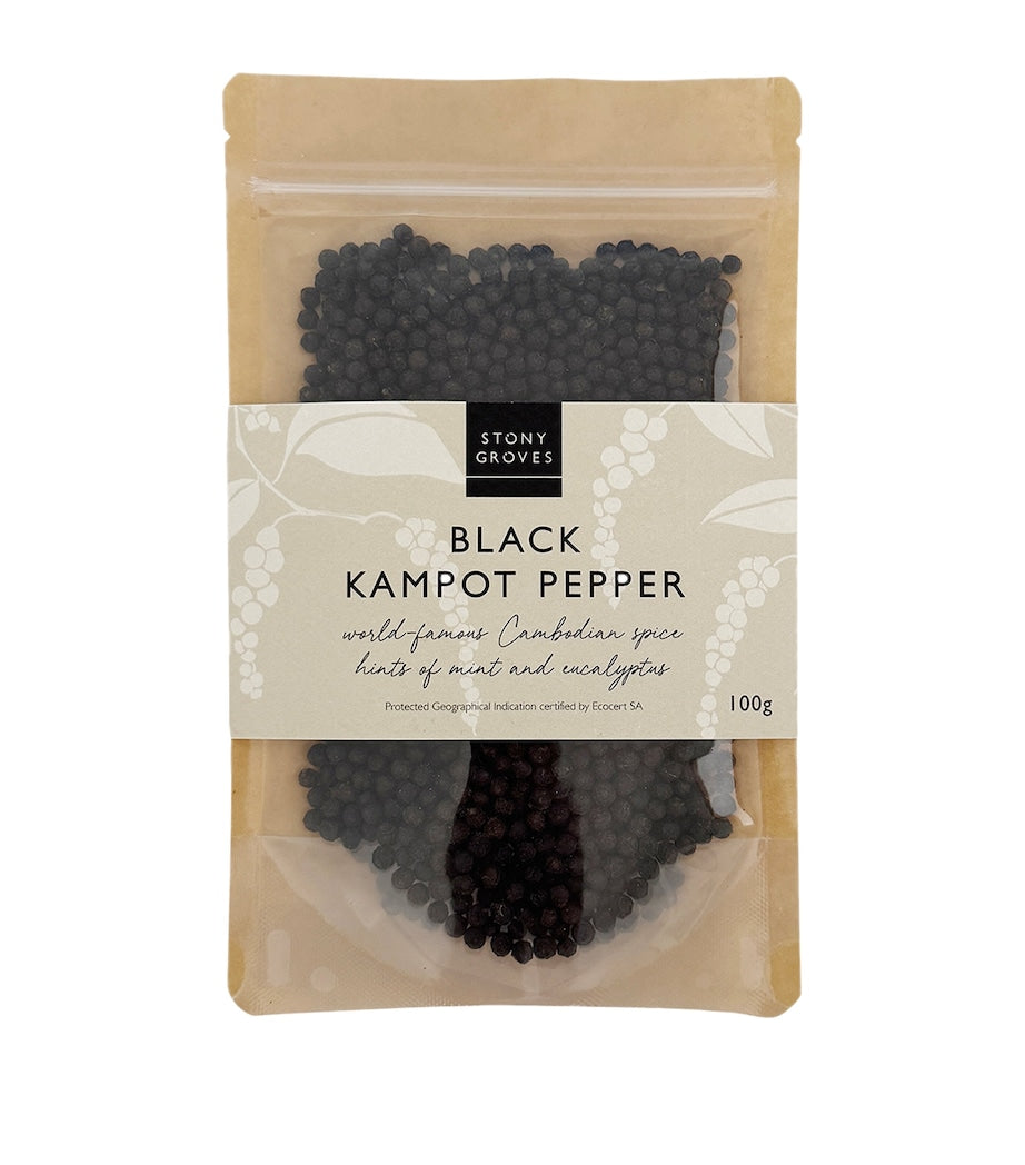 Stony Groves Black Kampot Pepper 100g (British brand)