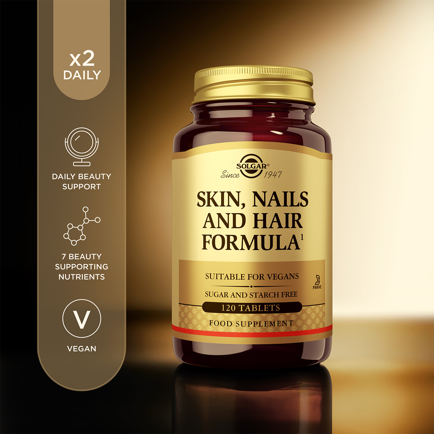 Solgar Skin Nails and Hair Formula 120 tablets (British brand)