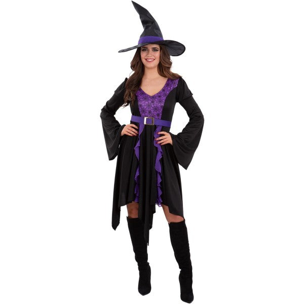 Smiffys witch costume with dress and hat - British product