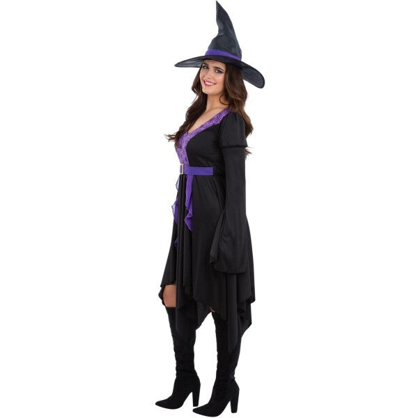 Smiffys witch costume with dress and hat - British product