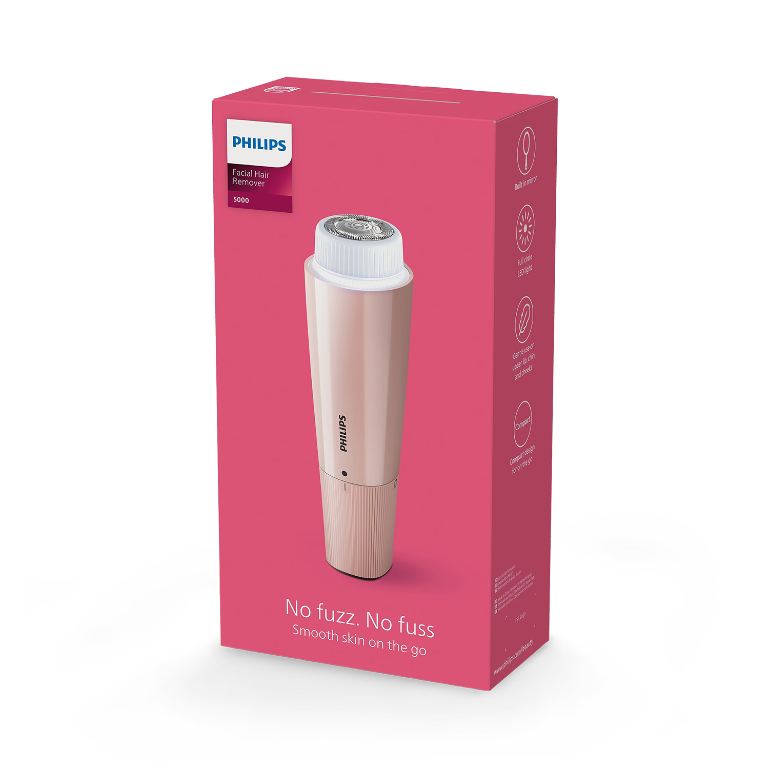 Philips Series 5000 facial hair remover with LED light (British brand)