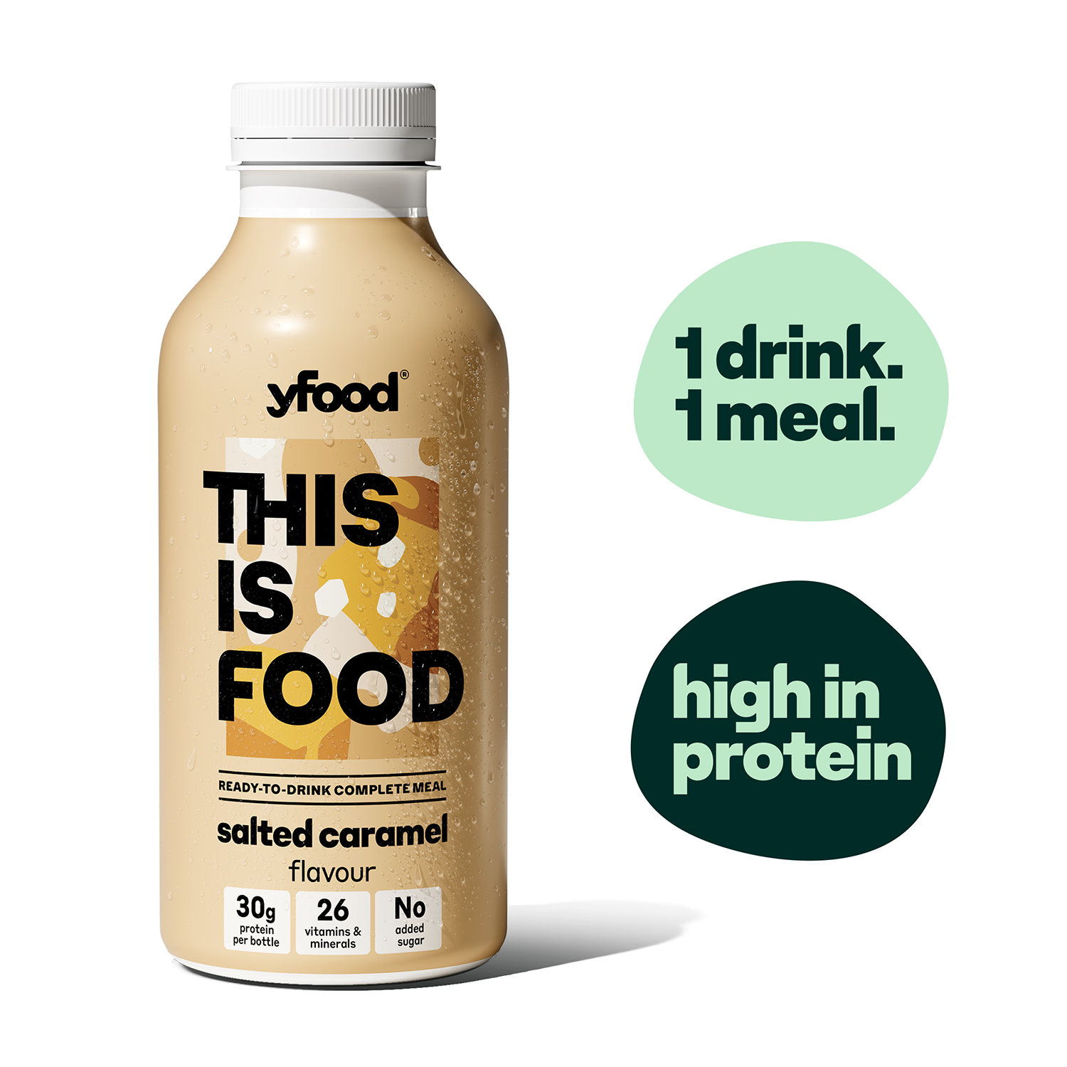 yfood ready-to-drink complete meal salted caramel 500ml (British brand)