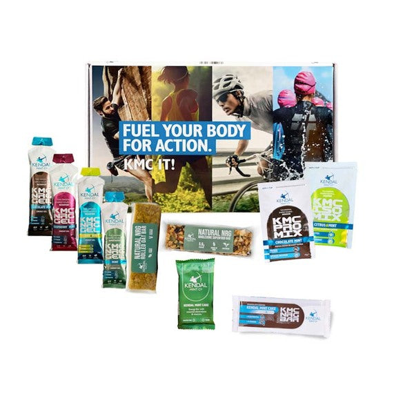 KMC Action Pack sports nutrition sample box, UK version