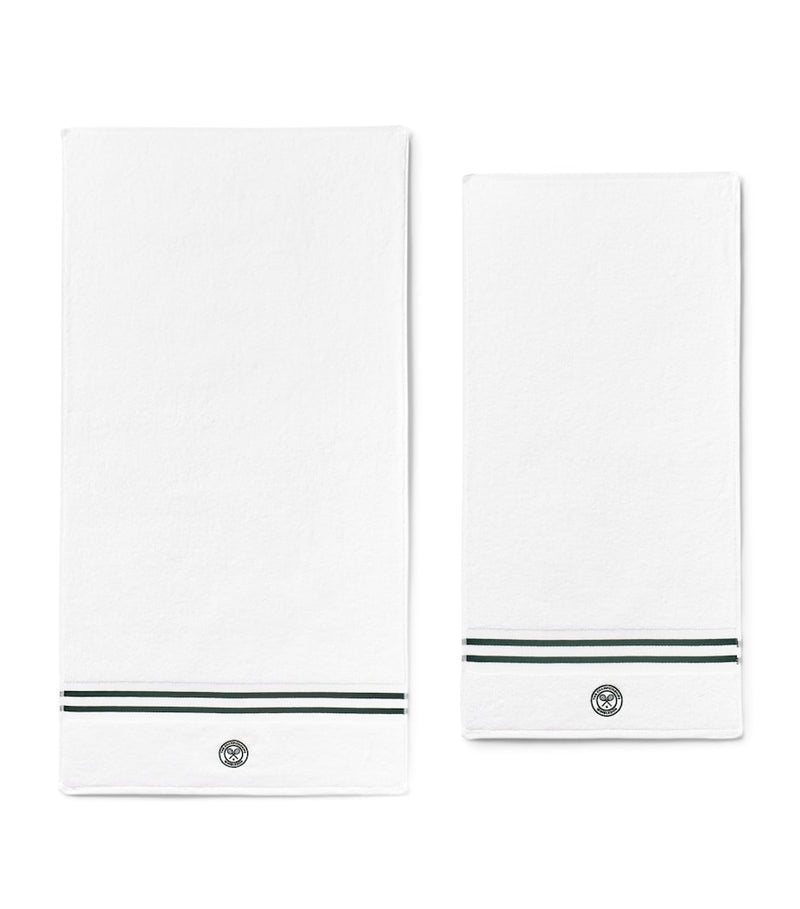 Christy Wimbledon Baseline bath and hand towel set (British brand)