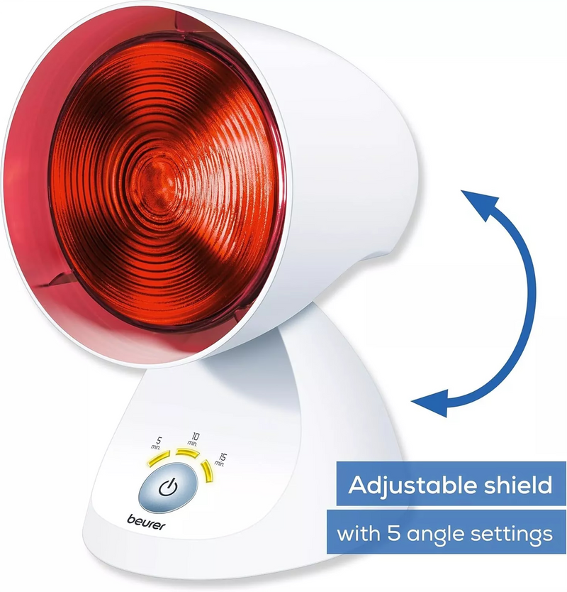 Beurer IL35 white infrared lamp with digital timer, imported from the UK
