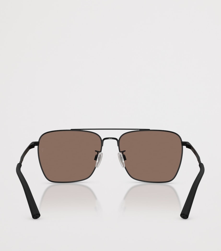 Oliver Peoples R-15 Square Metall-Sonnenbrille, UK Version