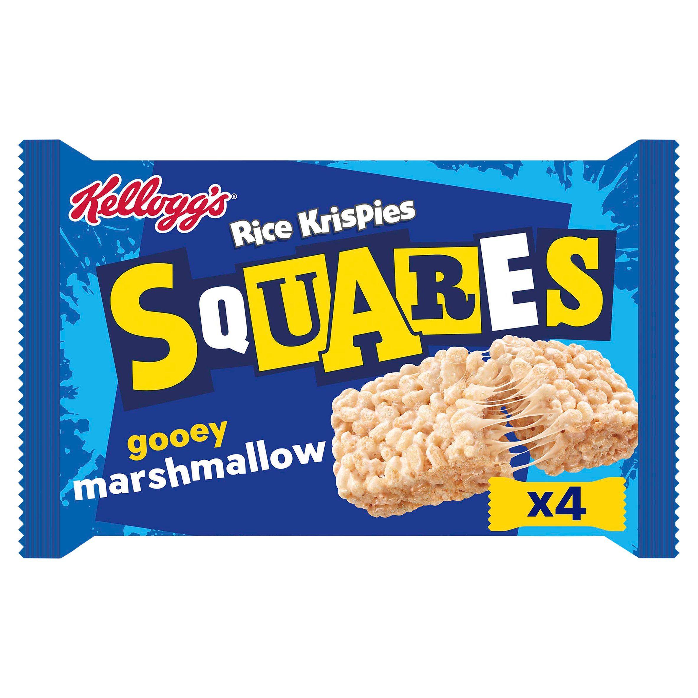 Kellogg's Rice Krispies Squares Marshmallow Snack Bars 4x28g cereal bars Sainsburys   