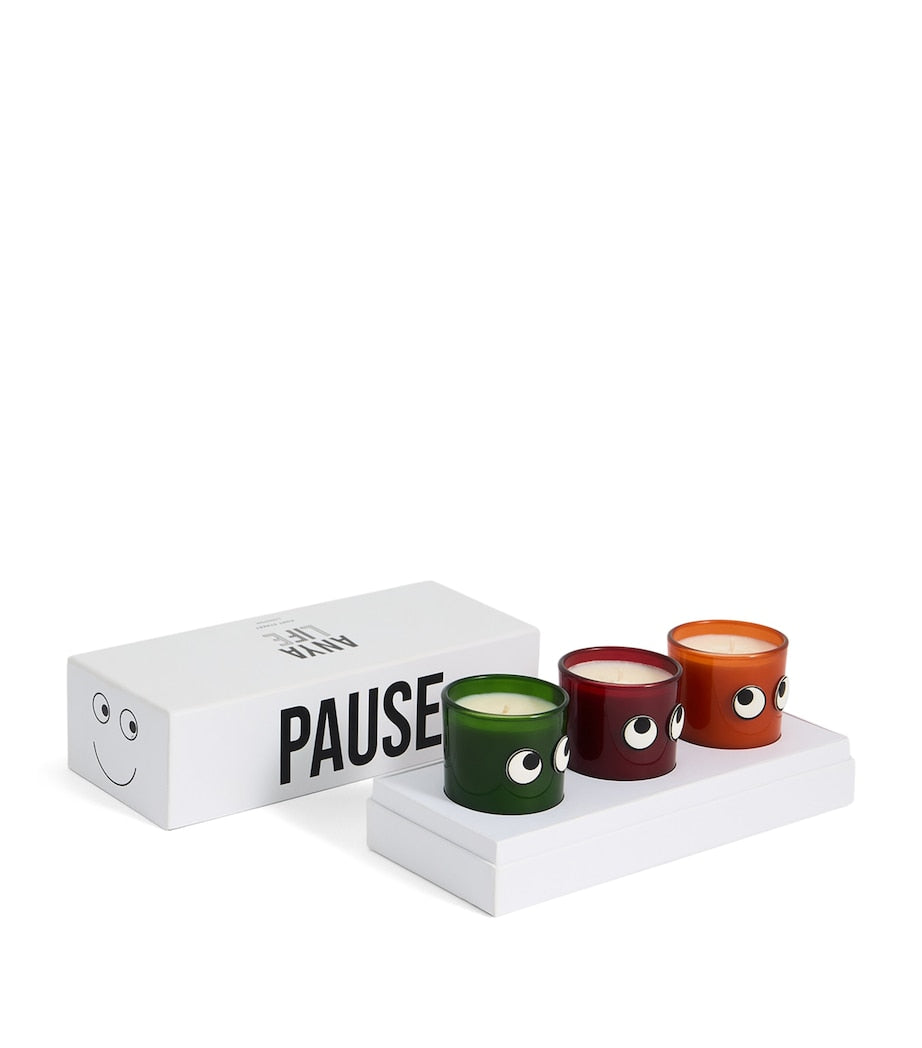 Anya Hindmarch mini scented candles set of three - British product