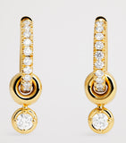 Spinelli Kilcollin hoop earrings yellow gold diamonds, imported from the UK