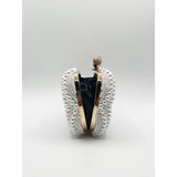 SVNX white pearl beaded clutch bag, UK version