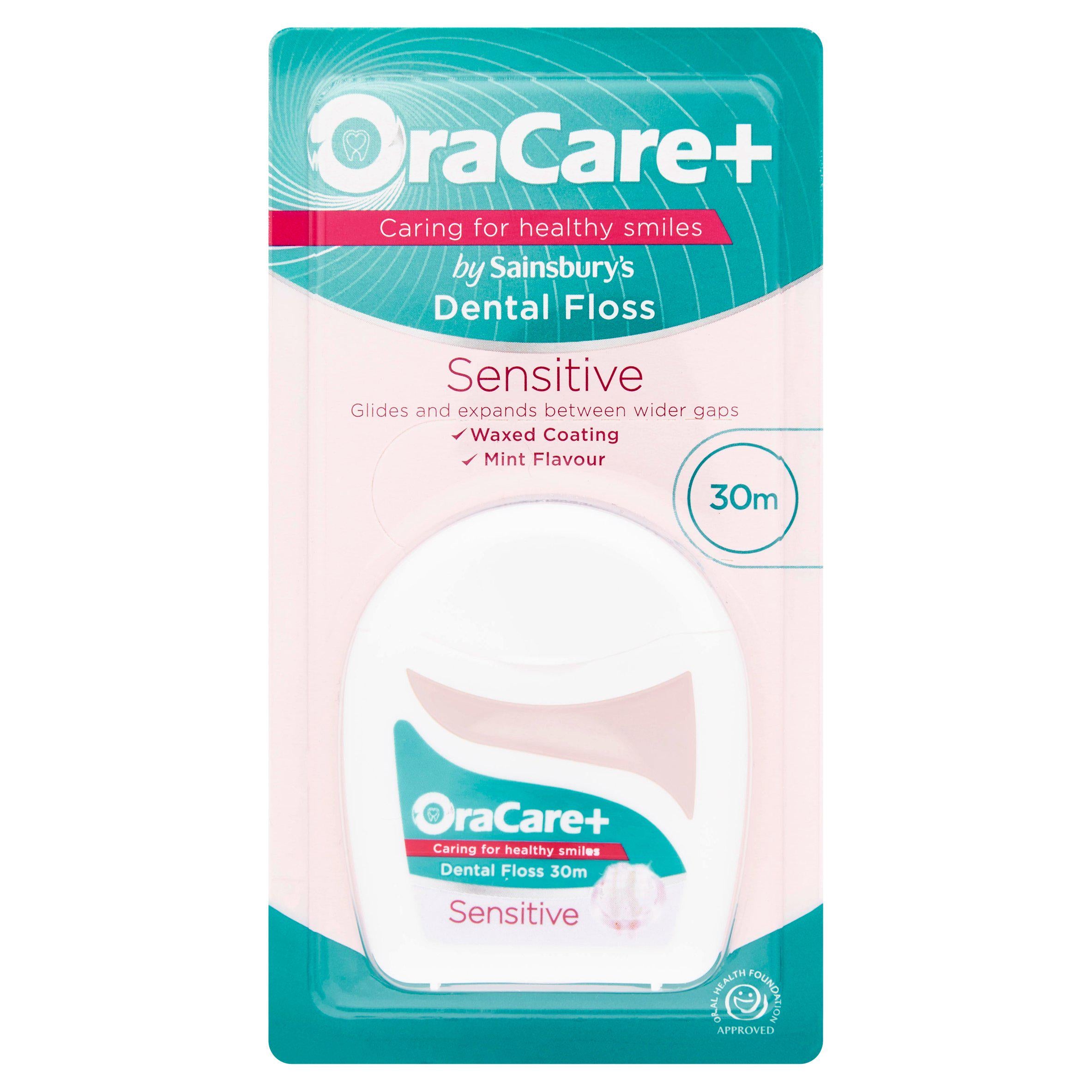 OraCare+ Sensitive Dental Floss Mint Flavour 30m GOODS Sainsburys   