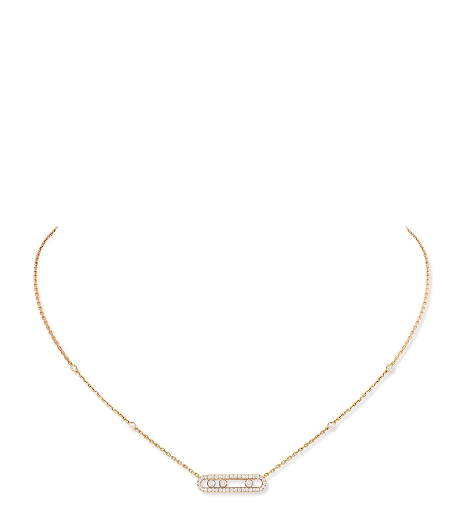 Messika Move Classique necklace yellow gold diamond pavé, UK version