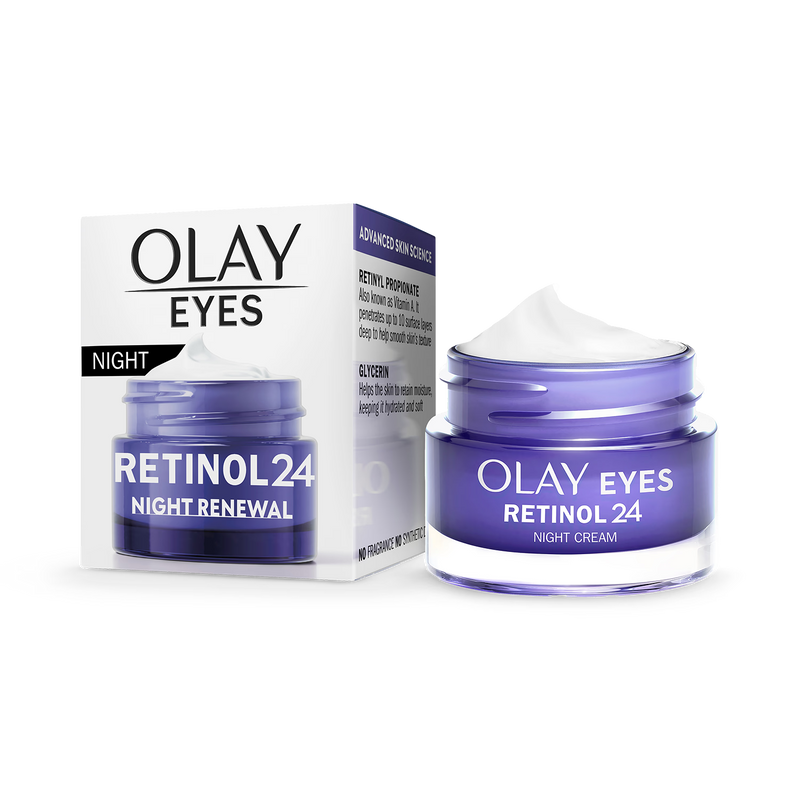 Olay Retinol 24 Night Eye Cream 15ml, imported from the UK
