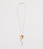 LOEWE Mouse Pendant Necklace in gold-tone brass, UK version
