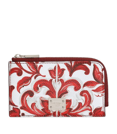 Harrods Dolce&Gabbana Leather Zipped Majolica Card Holder- Buy online at McGrocer