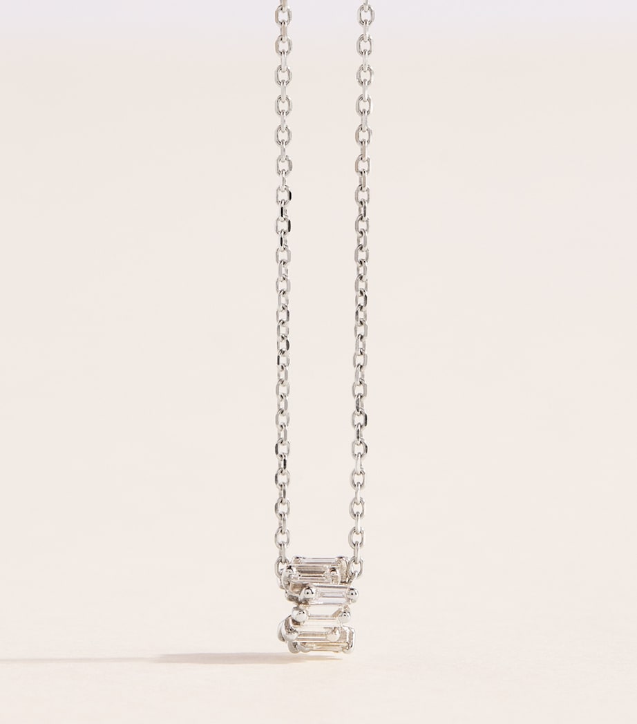 Suzanne Kalan Infinite pendant necklace in white gold and diamonds, UK version
