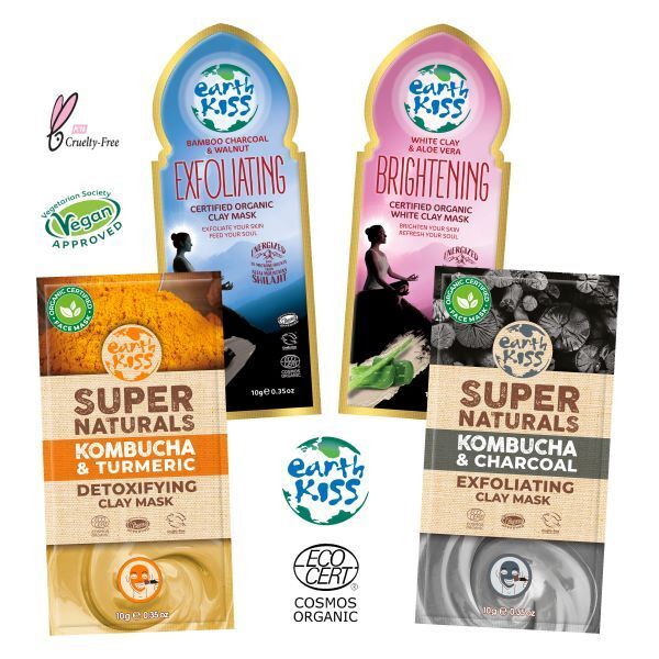 Earth Kiss Hydrating Clay Mask 4pc MultiPack GOODS Superdrug   