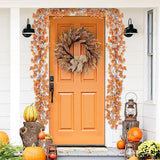 Livingandhome autumn artificial maple leaf garland 200cm - British product