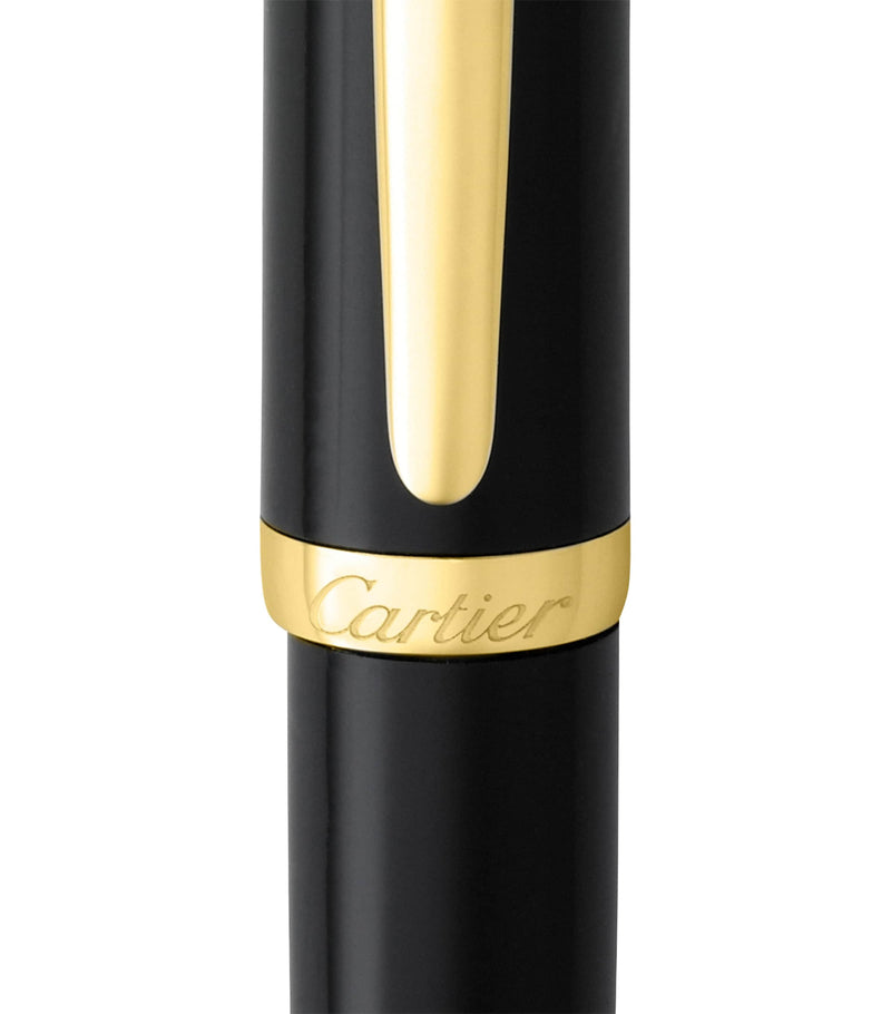 Cartier ballpoint pen with palladium detailing and blue resin cabochon - British product