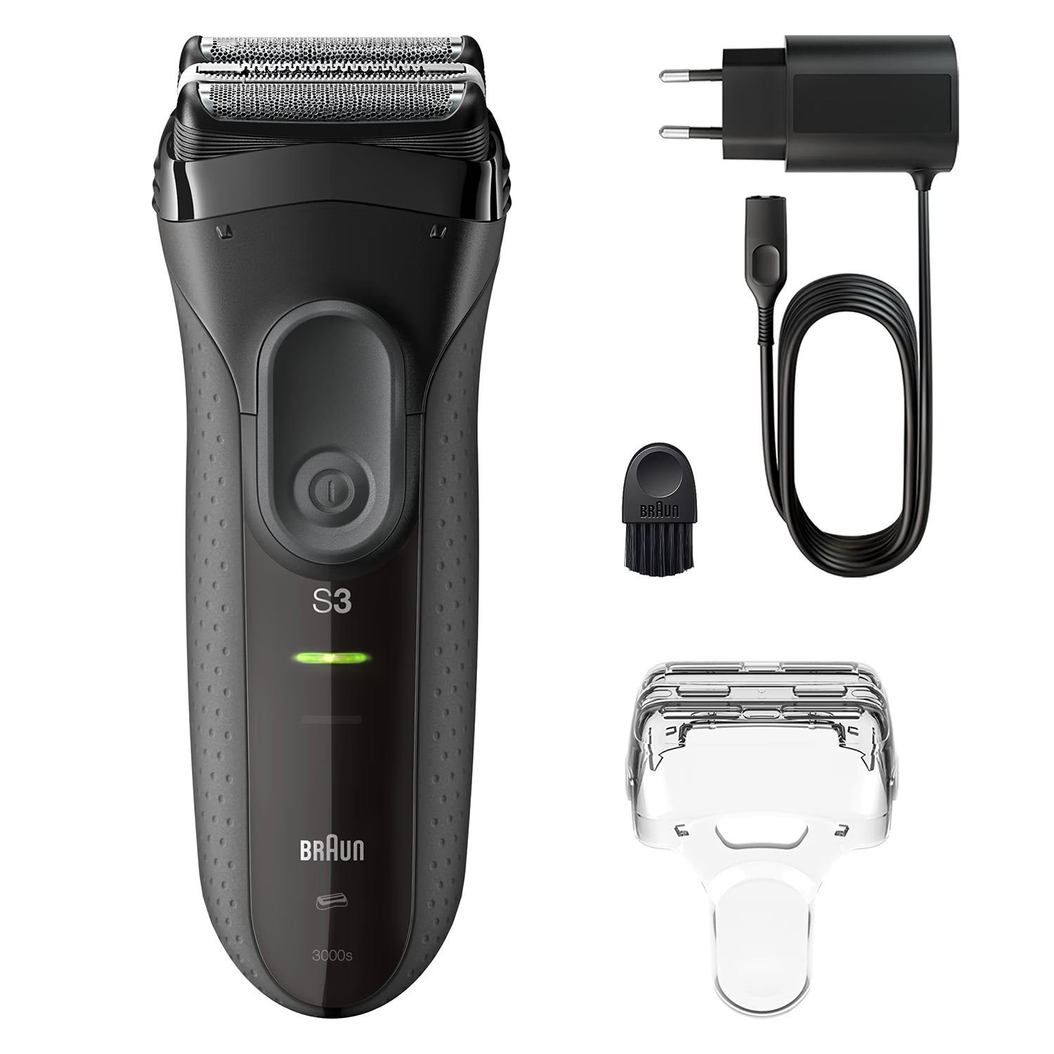 Braun Series 3+ electric shaver 3000S grey - British product