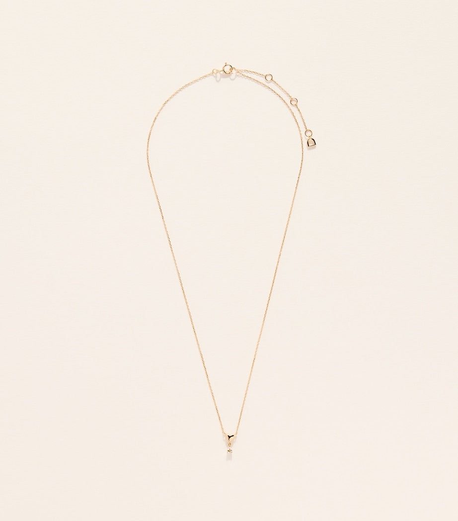 Astrid & Miyu yellow gold topaz heart necklace, UK version