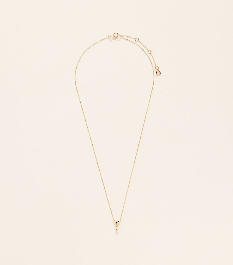 Astrid & Miyu yellow gold topaz heart necklace, UK version