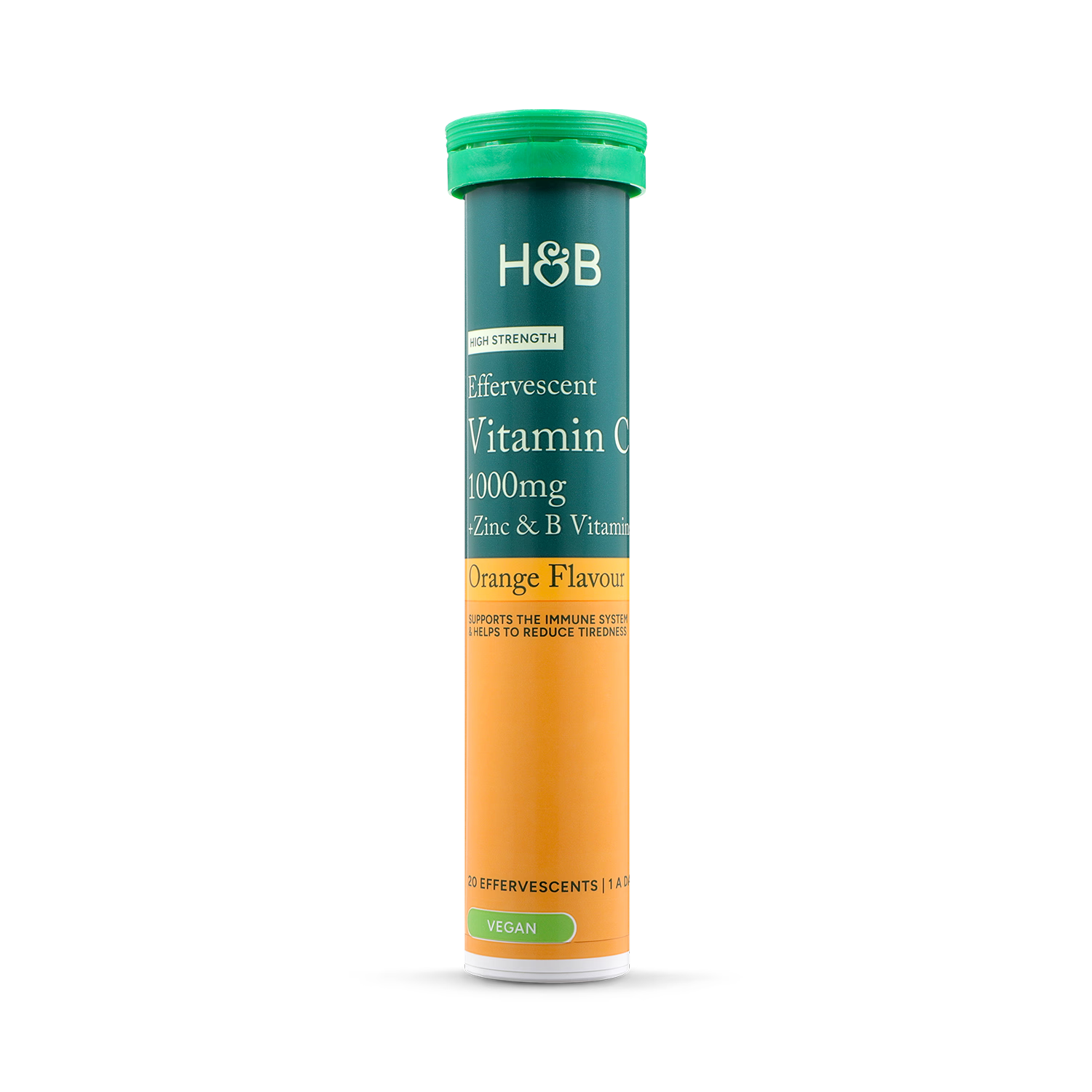 Holland & Barrett Vitamin C B Zinc effervescent tablets 20 count, UK version