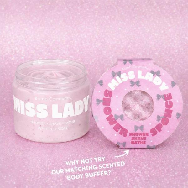 Bomb Cosmetics Miss Lady Whipped Soap 140g, imported from the UK