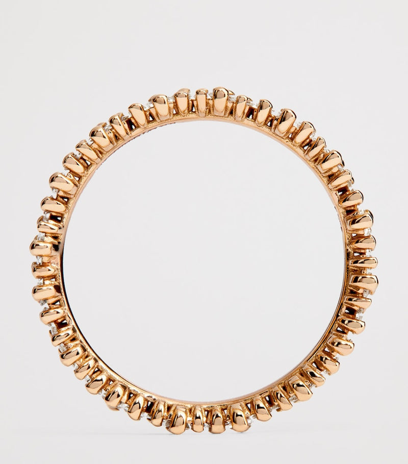 Suzanne Kalan rose gold diamond eternity ring - British product