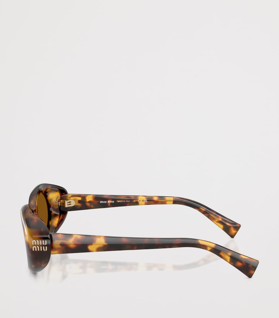 Miu Miu ovale Wrap-Around-Sonnenbrille Azetatrahmen (Britische Marke)